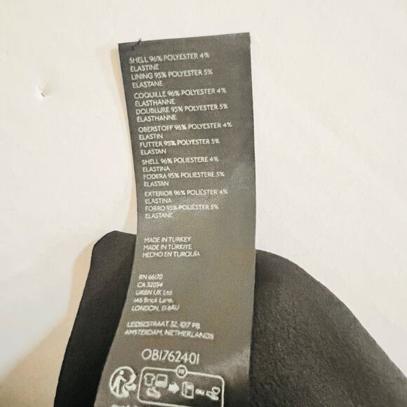 Anthropologie Black Spagetti Strap Drawstring Front Dress Size XS Petite - Picture 4 of 6